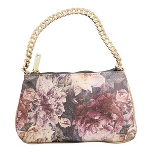 Betsey Johnson Purple and Gold Shoulder Bag with Chain Strap